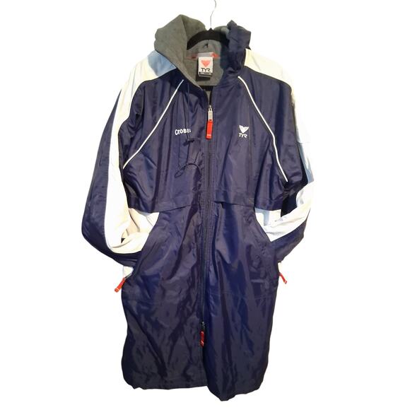 TYR Alliance Team size Medium Parka Swimming Fleece Long Gorpcore Cozy Jacket - Picture 6 of 13